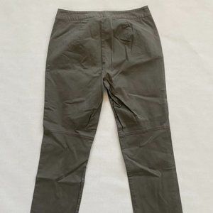 City Pant by City DKNY Olive Green Pants with Zippered Pockets Size 2